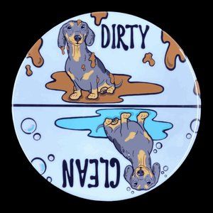Black Tan Dapple Dachshund Dog Dishwasher Magnet